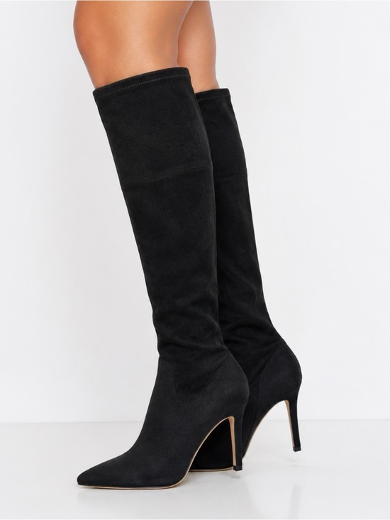 Marc Fisher Shoes - Marc Fisher Black Stretch Knee High Boots Size 7.5  2” Heel